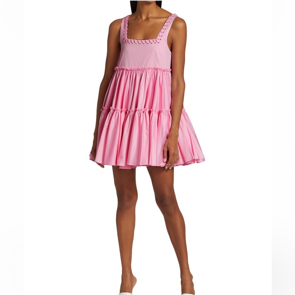 AJE Hushed Laced Sleeveless Mini Dress in Pink